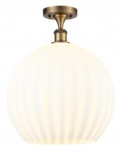 Innovations Lighting 516-1C-BB-G1217-14WV - White Venetian - 1 Light - 14 inch - Brushed Brass - Semi-Flush Mount