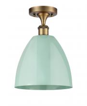 Innovations Lighting 516-1C-BB-MBD-9-SF - Plymouth - 1 Light - 9 inch - Brushed Brass - Semi-Flush Mount