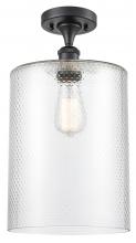 Innovations Lighting 516-1C-BK-G112-L - Cobbleskill - 1 Light - 9 inch - Matte Black - Semi-Flush Mount
