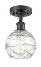 Innovations Lighting 516-1C-BK-G1213-6 - Athens Deco Swirl - 1 Light - 6 inch - Matte Black - Semi-Flush Mount