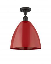 Innovations Lighting 516-1C-OB-MBD-12-RD - Plymouth - 1 Light - 12 inch - Oil Rubbed Bronze - Semi-Flush Mount