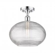 Innovations Lighting 516-1C-PC-G555-12CL - Ithaca - 1 Light - 12 inch - Polished Chrome - Semi-Flush Mount