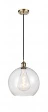 Innovations Lighting 516-1P-AB-G124-12 - Athens - 1 Light - 12 inch - Antique Brass - Cord hung - Mini Pendant