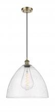 Innovations Lighting 516-1P-AB-GBD-164 - Bristol - 1 Light - 16 inch - Antique Brass - Cord hung - Pendant