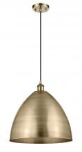 Innovations Lighting 516-1P-AB-MBD-16-AB - Bristol - 1 Light - 16 inch - Antique Brass - Cord hung - Mini Pendant