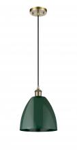 Innovations Lighting 516-1P-AB-MBD-9-GR - Plymouth - 1 Light - 9 inch - Antique Brass - Cord hung - Mini Pendant