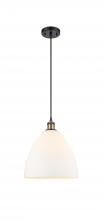 Innovations Lighting 516-1P-BAB-GBD-121 - Bristol - 1 Light - 12 inch - Black Antique Brass - Cord hung - Mini Pendant