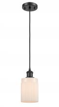 Innovations Lighting 516-1P-BK-G341 - Hadley - 1 Light - 5 inch - Matte Black - Cord hung - Mini Pendant