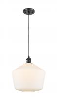 Innovations Lighting 516-1P-BK-G651-12 - Cindyrella - 1 Light - 12 inch - Matte Black - Cord hung - Mini Pendant