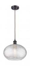 Innovations Lighting 516-1P-OB-G555-12CL - Ithaca - 1 Light - 12 inch - Oil Rubbed Bronze - Cord hung - Mini Pendant