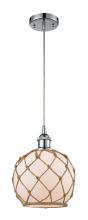 Innovations Lighting 516-1P-PC-G121-8RB - Farmhouse Rope - 1 Light - 8 inch - Polished Chrome - Cord hung - Mini Pendant