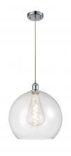 Innovations Lighting 516-1P-PC-G124-14 - Athens - 1 Light - 14 inch - Polished Chrome - Cord hung - Pendant