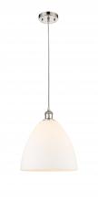 Innovations Lighting 516-1P-PN-GBD-121 - Bristol - 1 Light - 12 inch - Polished Nickel - Cord hung - Mini Pendant