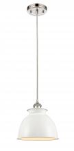 Innovations Lighting 516-1P-PN-M14-W - Adirondack - 1 Light - 8 inch - Polished Nickel - Cord hung - Mini Pendant