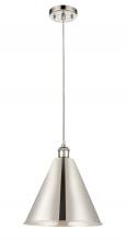 Innovations Lighting 516-1P-PN-MBC-16-PN - Berkshire - 1 Light - 16 inch - Polished Nickel - Cord hung - Mini Pendant