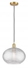 Innovations Lighting 516-1P-SG-G555-12CL - Ithaca - 1 Light - 12 inch - Satin Gold - Cord hung - Mini Pendant