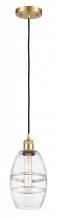 Innovations Lighting 516-1P-SG-G557-6CL - Vaz - 1 Light - 6 inch - Satin Gold - Cord hung - Mini Pendant