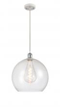 Innovations Lighting 516-1P-WPC-G124-14-LED - Athens - 1 Light - 14 inch - White Polished Chrome - Cord hung - Pendant
