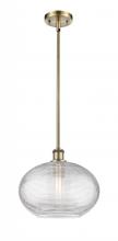 Innovations Lighting 516-1S-AB-G555-12CL - Ithaca - 1 Light - 12 inch - Antique Brass - Mini Pendant