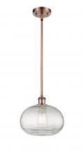 Innovations Lighting 516-1S-AC-G555-10CL - Ithaca - 1 Light - 10 inch - Antique Copper - Mini Pendant