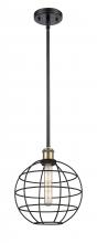 Innovations Lighting 516-1S-BAB-CE-10-BK - Lake Placid - 1 Light - 10 inch - Black Antique Brass - Mini Pendant