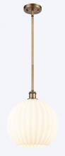 Innovations Lighting 516-1S-BB-G1217-12WV - White Venetian - 1 Light - 12 inch - Brushed Brass - Mini Pendant