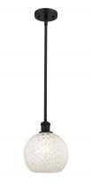 Innovations Lighting 516-1S-BK-G1216-8WM - White Mouchette - 1 Light - 8 inch - Matte Black - Mini Pendant