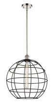 Innovations Lighting 516-1S-PN-CE-16-BK - Lake Placid - 1 Light - 16 inch - Polished Nickel - Mini Pendant