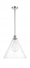 Innovations Lighting 516-1S-PN-GBC-162 - Berkshire - 1 Light - 16 inch - Polished Nickel - Pendant