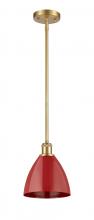  516-1S-SG-MBD-75-RD - Plymouth - 1 Light - 8 inch - Satin Gold - Pendant