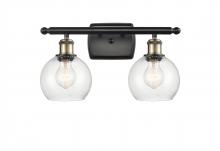 Innovations Lighting 516-2W-BAB-G124-6 - Athens - 2 Light - 16 inch - Black Antique Brass - Bath Vanity Light