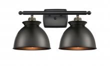 Innovations Lighting 516-2W-BAB-M14-BK - Adirondack - 2 Light - 18 inch - Black Antique Brass - Bath Vanity Light