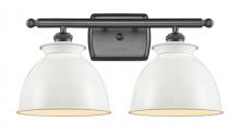 Innovations Lighting 516-2W-OB-M14-W - Adirondack - 2 Light - 18 inch - Oil Rubbed Bronze - Bath Vanity Light