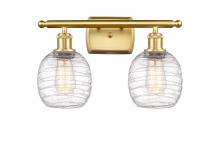 Innovations Lighting 516-2W-SG-G1013 - Belfast - 2 Light - 16 inch - Satin Gold - Bath Vanity Light