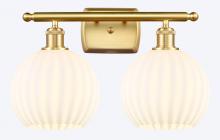 Innovations Lighting 516-2W-SG-G1217-8WV - White Venetian - 2 Light - 18 inch - Satin Gold - Bath Vanity Light