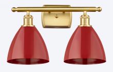 Innovations Lighting 516-2W-SG-MBD-75-RD - Plymouth - 2 Light - 18 inch - Satin Gold - Bath Vanity Light