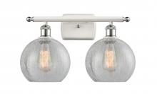 Innovations Lighting 516-2W-WPC-G125-8-LED - Athens - 2 Light - 18 inch - White Polished Chrome - Bath Vanity Light