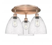 Innovations Lighting 516-3C-AC-GBD-94 - Bristol - 3 Light - 21 inch - Antique Copper - Flush Mount