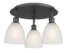 Innovations Lighting 516-3C-BK-G381 - Castile - 3 Light - 18 inch - Matte Black - Flush Mount