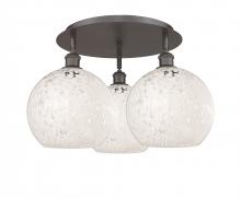 Innovations Lighting 516-3C-OB-G1216-10WM - White Mouchette - 3 Light - 22 inch - Oil Rubbed Bronze - Flush Mount