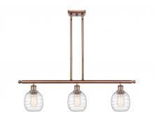 Innovations Lighting 516-3I-AC-G1013 - Belfast - 3 Light - 36 inch - Antique Copper - Cord hung - Island Light