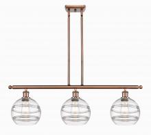 Innovations Lighting 516-3I-AC-G556-8CL - Rochester - 3 Light - 36 inch - Antique Copper - Cord hung - Island Light