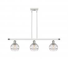 Innovations Lighting 516-3I-WPC-G556-6CL - Rochester - 3 Light - 36 inch - White Polished Chrome - Cord hung - Island Light