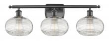 Innovations Lighting 516-3W-OB-G555-8CL - Ithaca - 3 Light - 28 inch - Oil Rubbed Bronze - Bath Vanity Light