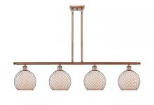 Innovations Lighting 516-4I-AC-G121-8CBK - Farmhouse Chicken Wire - 4 Light - 48 inch - Antique Copper - Cord hung - Island Light