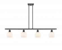 Innovations Lighting 516-4I-BK-G121-6 - Athens - 4 Light - 48 inch - Matte Black - Cord hung - Island Light