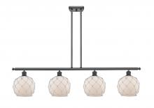 Innovations Lighting 516-4I-BK-G121-8RW - Farmhouse Rope - 4 Light - 48 inch - Matte Black - Cord hung - Island Light