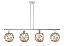 Innovations Lighting 516-4I-PC-G122-8RB - Farmhouse Rope - 4 Light - 48 inch - Polished Chrome - Cord hung - Island Light