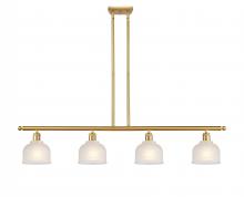 Innovations Lighting 516-4I-SG-G411 - Dayton - 4 Light - 48 inch - Satin Gold - Cord hung - Island Light