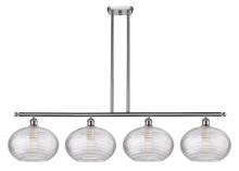 Innovations Lighting 516-4I-SN-G555-12CL - Ithaca - 4 Light - 50 inch - Brushed Satin Nickel - Cord hung - Island Light